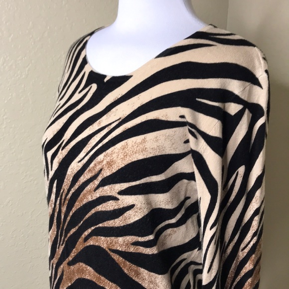 DIVA Thin Knitted Leopard Longsleeve Top L - Picture 2 of 6